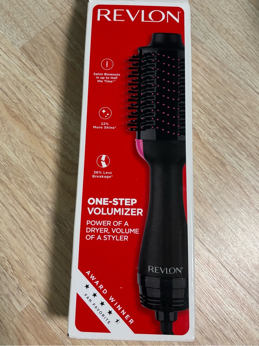 REVLON One-Step Volumizer Hair Dryer Hot Air Brush Black - Open Box Never Used